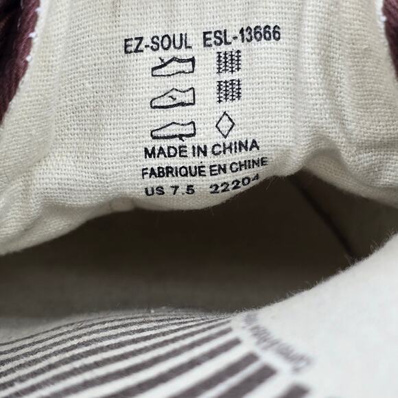 Taos Ez Soul Shoes Women's 7.5 Burgundy Canvas Casual Comfort Slip On Mules - Picture 7 of 7